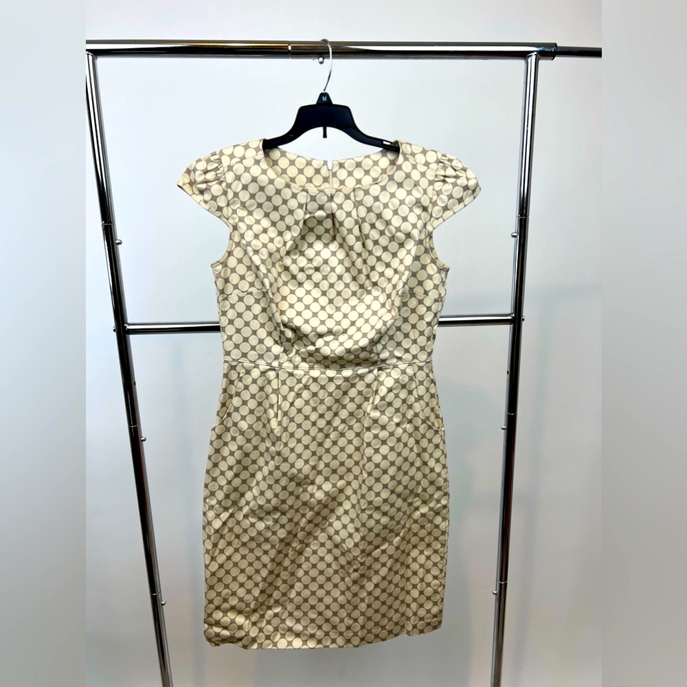 Peplum Sleeve Pok a Dot Dress
